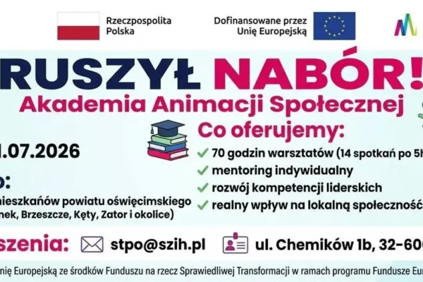 Ruszył nabór do Akademii Animacji Społecznej – bezpłatne warsztaty dla mieszkańców powiatu oświęcimskiego