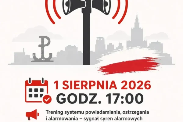 Ogólnopolski trening syren alarmowych 1 sierpnia – upamiętnienie Powstania Warszawskiego