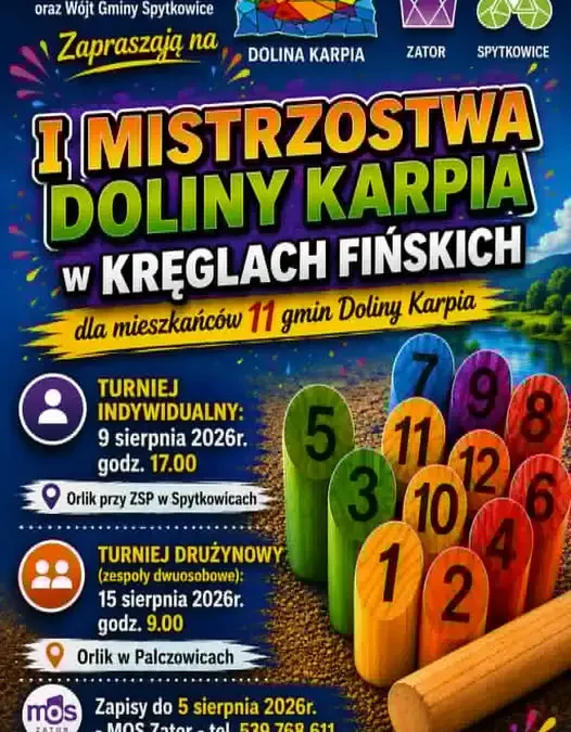 I Turniej o Mistrzostwo Doliny Karpia w kręglach fińskich – zapisy ruszają