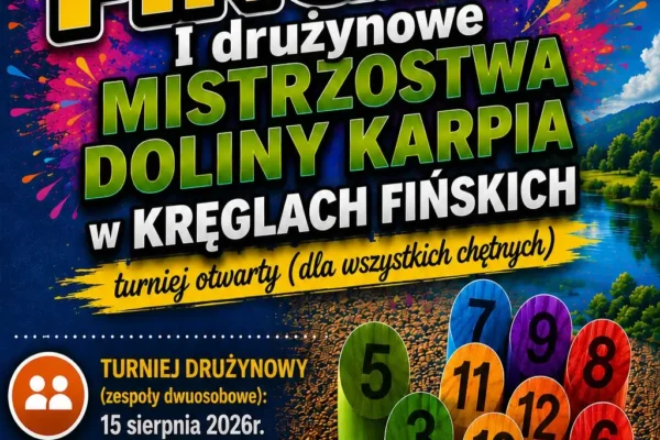 Drużynowe mistrzostwa Doliny Karpia w kręglach fińskich już 15 sierpnia