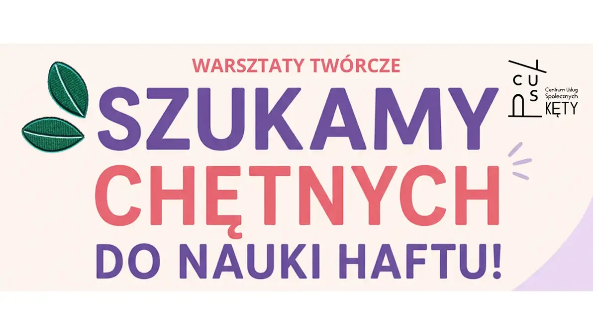 Warsztaty haftu „Igłą malowane” w Kętach – start już we wrześniu