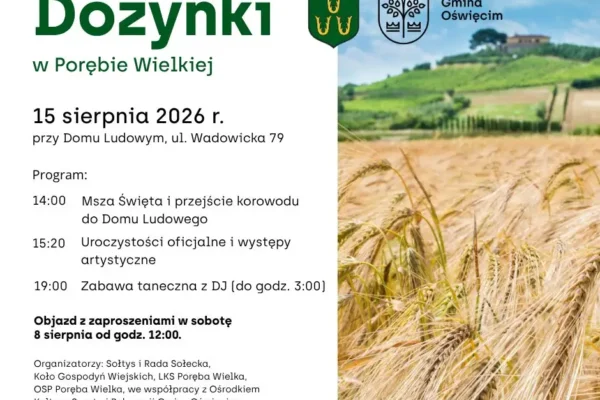 Dożynki w Porębie Wielkiej – święto plonów i lokalnych tradycji