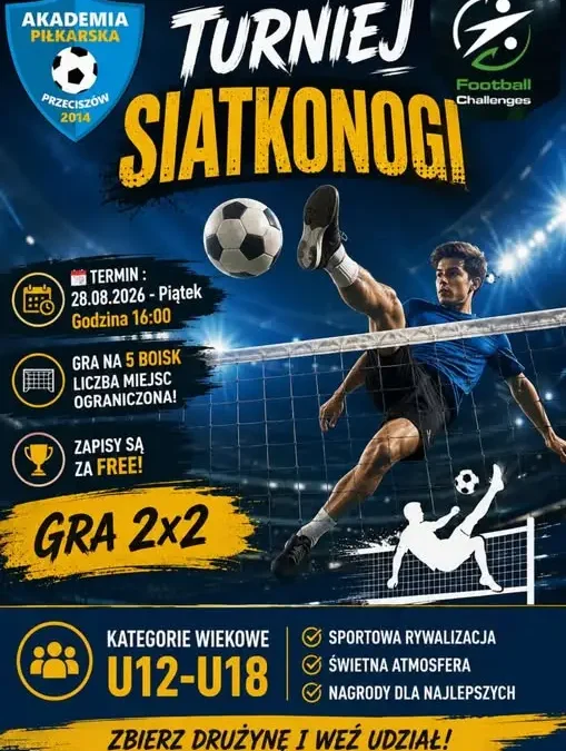 Turniej siatkonogi 2×2 w Piotrowicach – zapisy trwają!