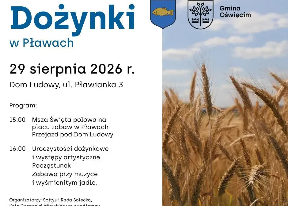 Święto Plonów w Pławach już 29 sierpnia – program, atrakcje i tradycja