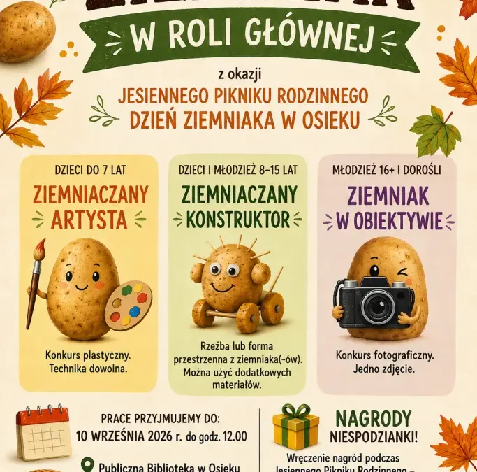 Konkurs „Ziemniak w roli głównej” – kreatywne wyzwanie dla mieszkańców gminy Osiek