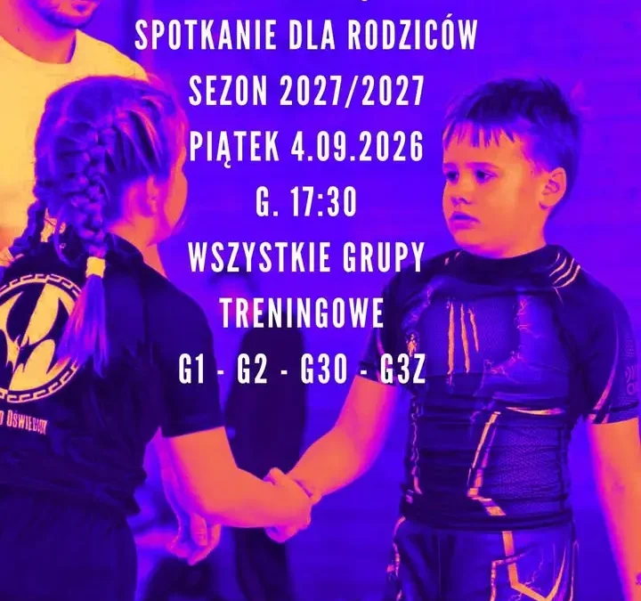 Spotkanie organizacyjne dla rodziców w Draculino Oświęcim – 4 września