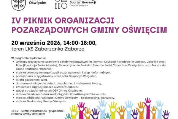 IV Piknik Organizacji Pozarządowych Gminy Oświęcim – 20 września w Zaborzu